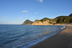 竹野海水浴場　犬ケ崎を望む