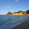 竹野海水浴場　犬ケ崎を望む