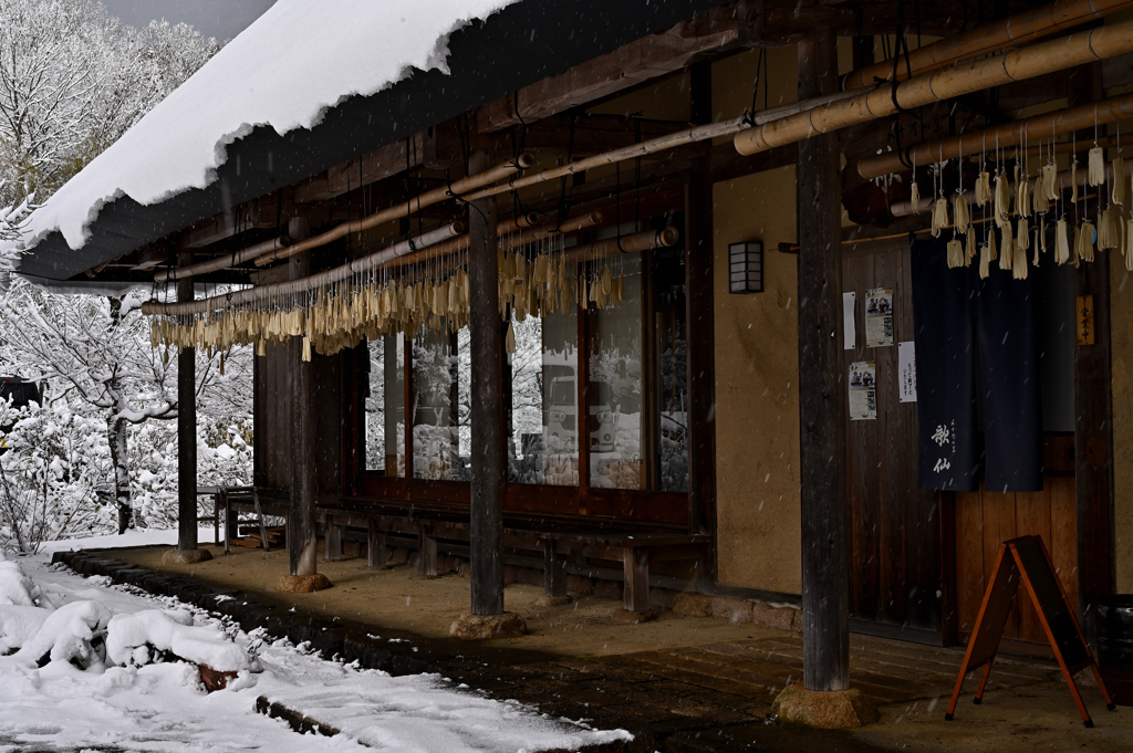 蕎麦屋さんの玄関