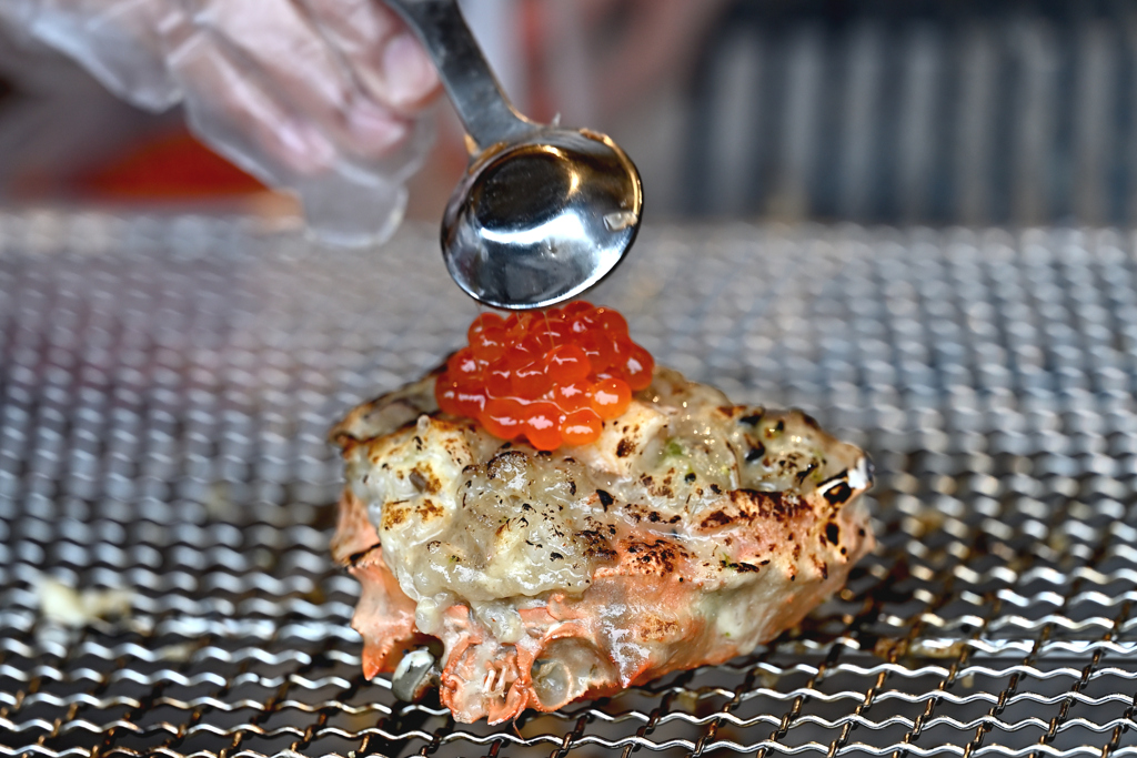 イクラを乗せて出来上がり