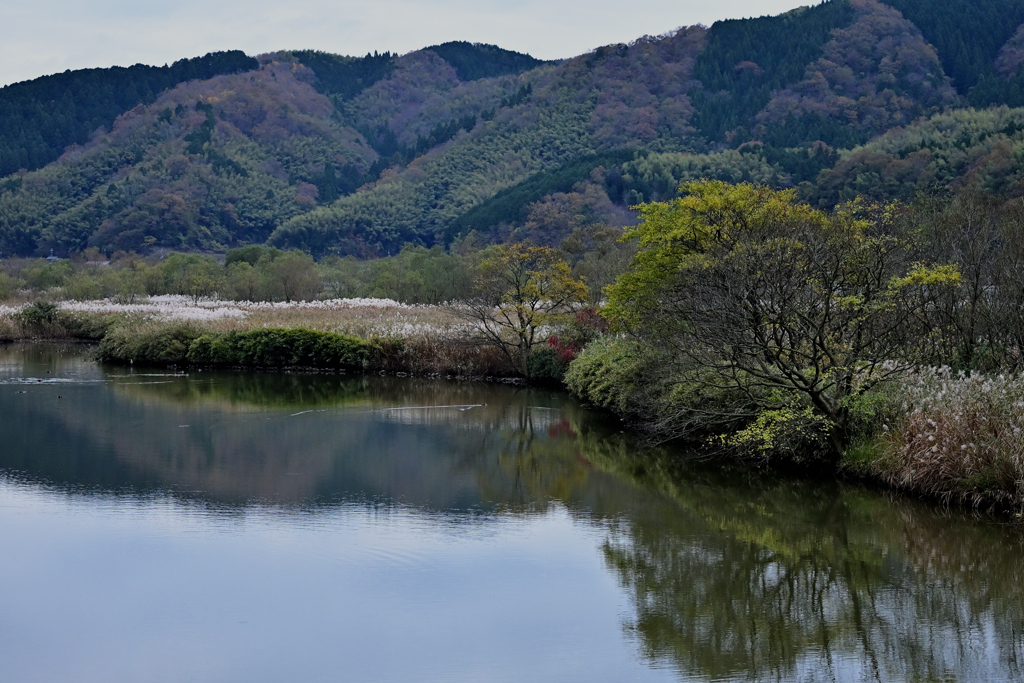 円山川の夕暮れ