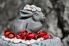 白兎神社　参道のウサギ