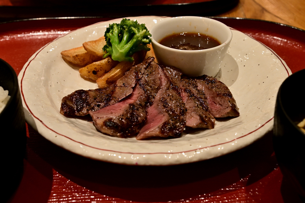 昨日の昼御飯　ステーキランチ