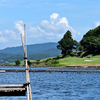 カキ棚のある風景