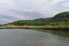 玄武洞公園から見た円山川