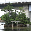 海の中の　弁天さん