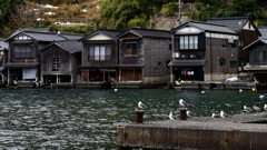 舟屋のある景色