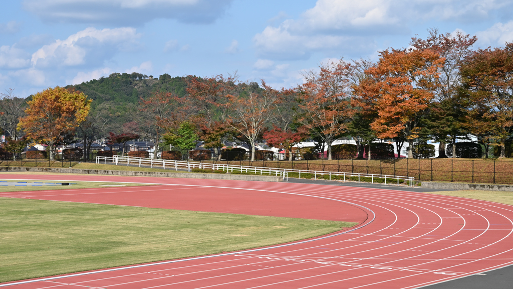 陸上競技場の秋②　コーナー