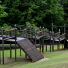 雨中の公園　遊具