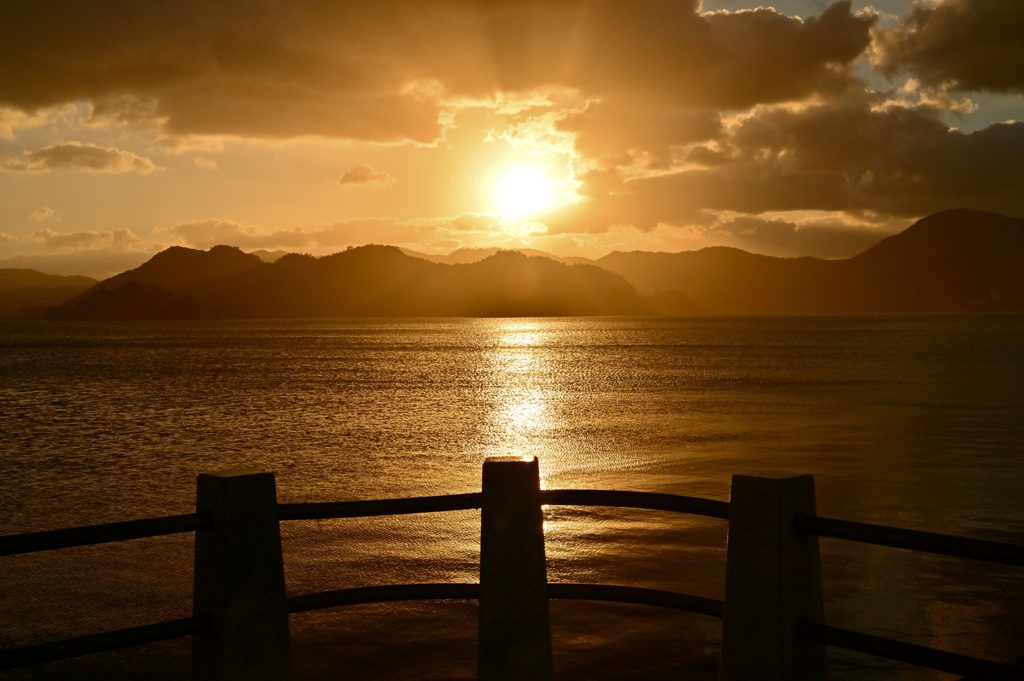 久美浜湾の夕景　葛野区緑化公園