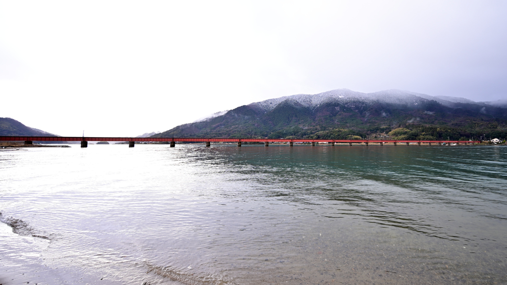 由良川橋りょうを広角で