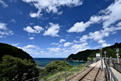 餘部駅　旧線路