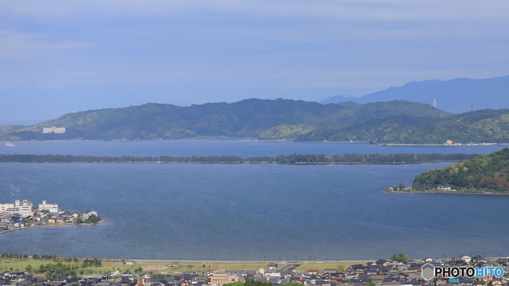 真横から見た　天橋立