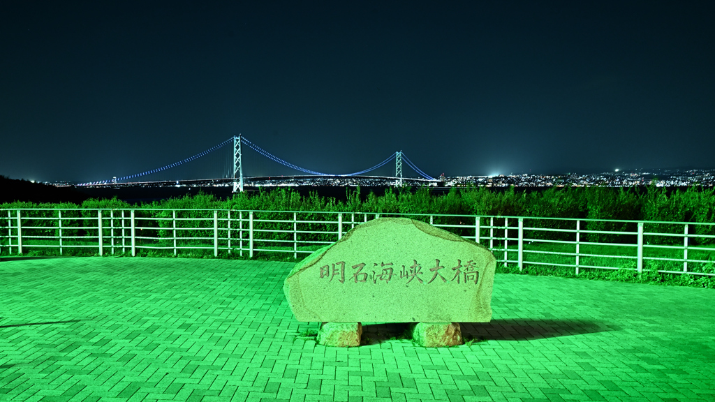 淡路島で見た夜景　淡路SA下り