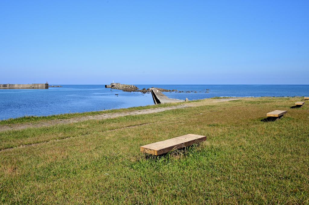 海岸散歩　防波堤