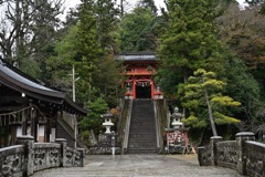 雨の金刀比羅神社　神門