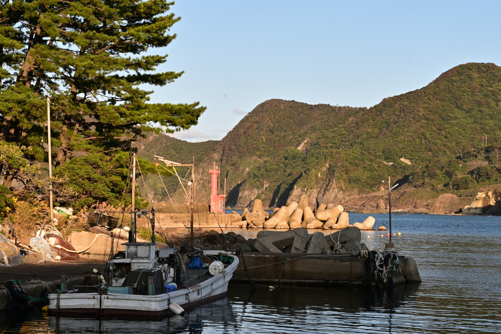 竹野漁港夕刻