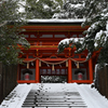 雪の金刀比羅神社　神門