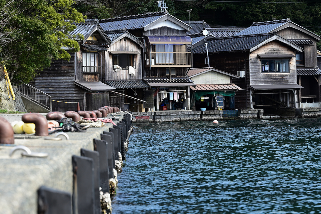 伊根の岸壁
