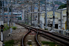 三島駅にて　線路