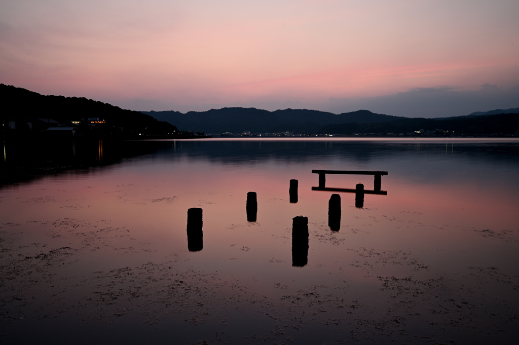 天橋立の日没