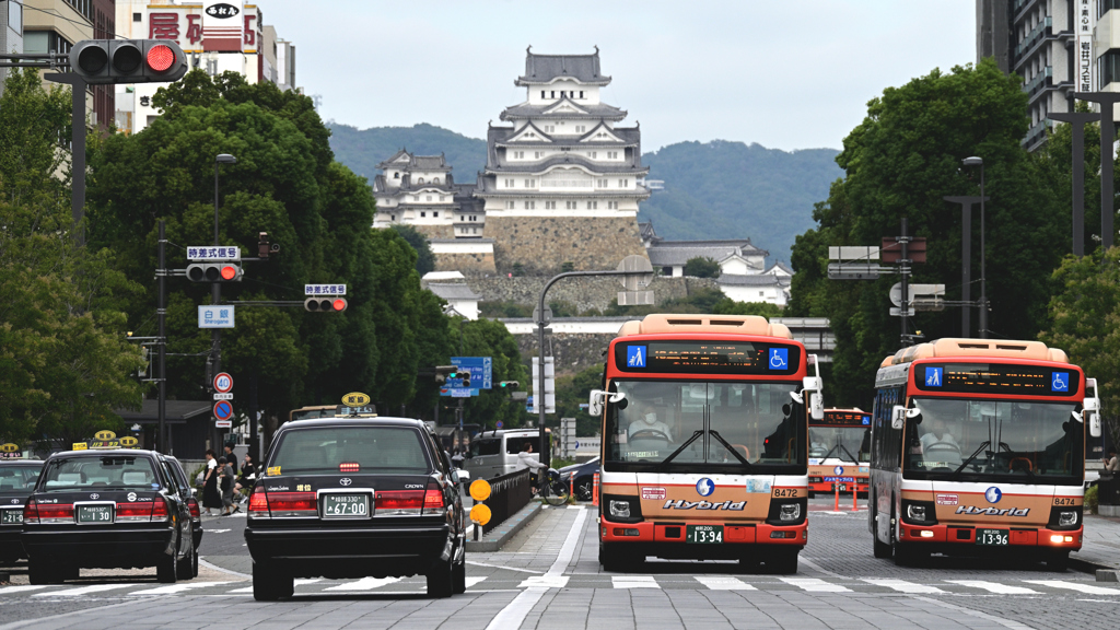 大手前通りから姫路城