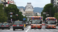 大手前通りから姫路城
