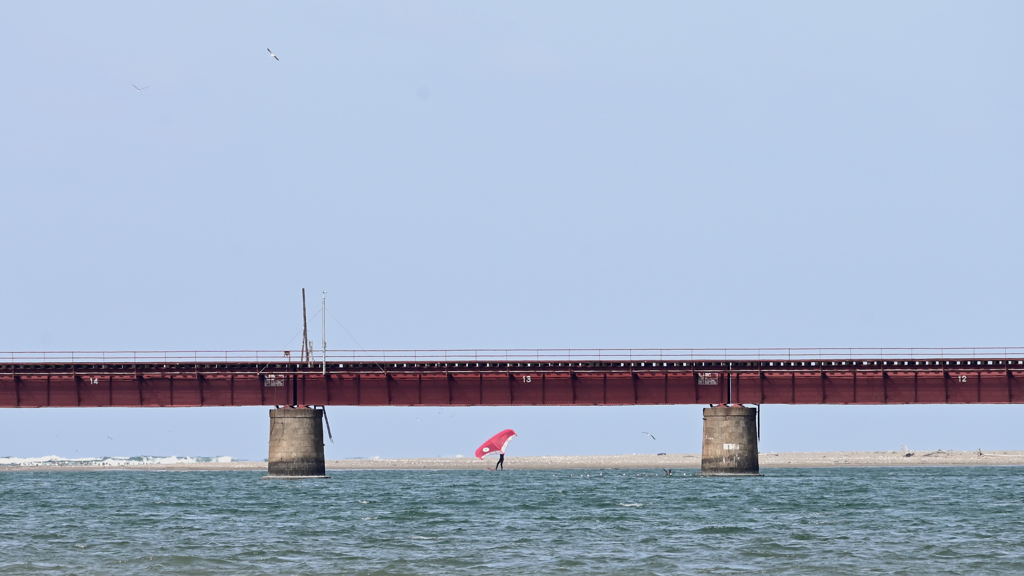 由良川橋りょう　ウインドサーフィン