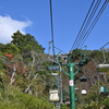 傘松公園ケーブルの眺め①　もう直ぐ山頂