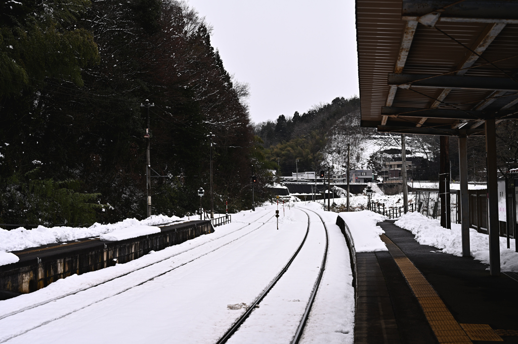 丹鉄「四所駅」ホーム