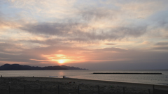 夕日ヶ浦海岸の夕景