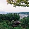 木々の間には慈照寺銀閣