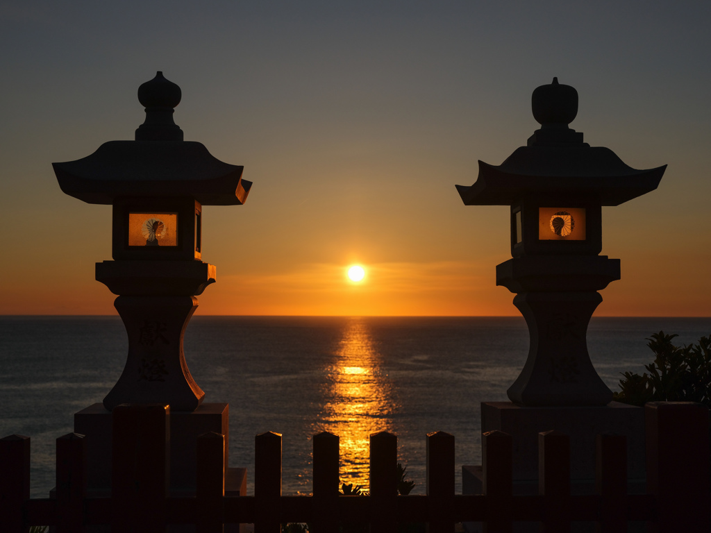 朝陽拝んだ鵜戸神宮