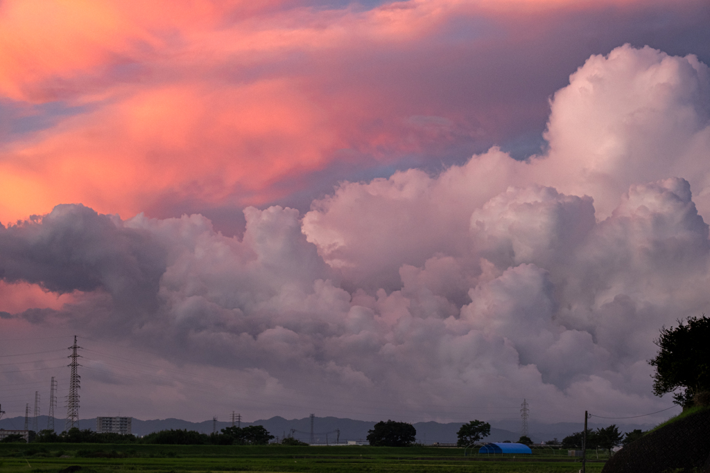 夕刻の夏雲