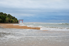 曇天の青島神社