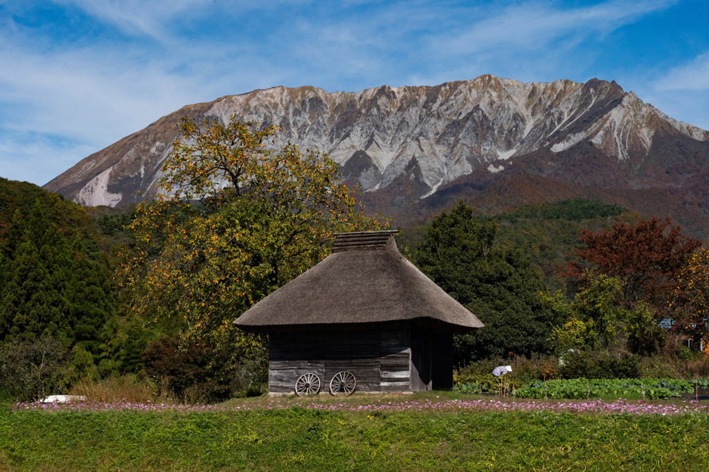 爽秋の山里