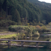 【四万十川の風景 5　夕暮れ時の高樋沈下橋】