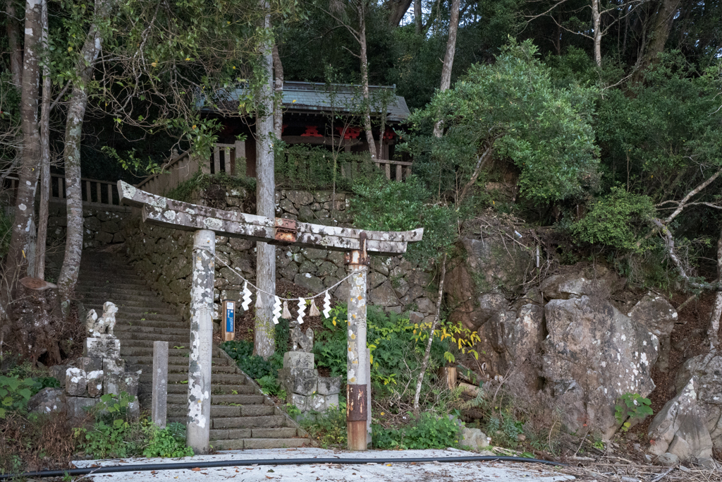 【四万十川の風景 23　四万十川河口　水戸柱神社】