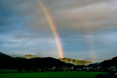 Double Rainbow 夜明けの二重虹