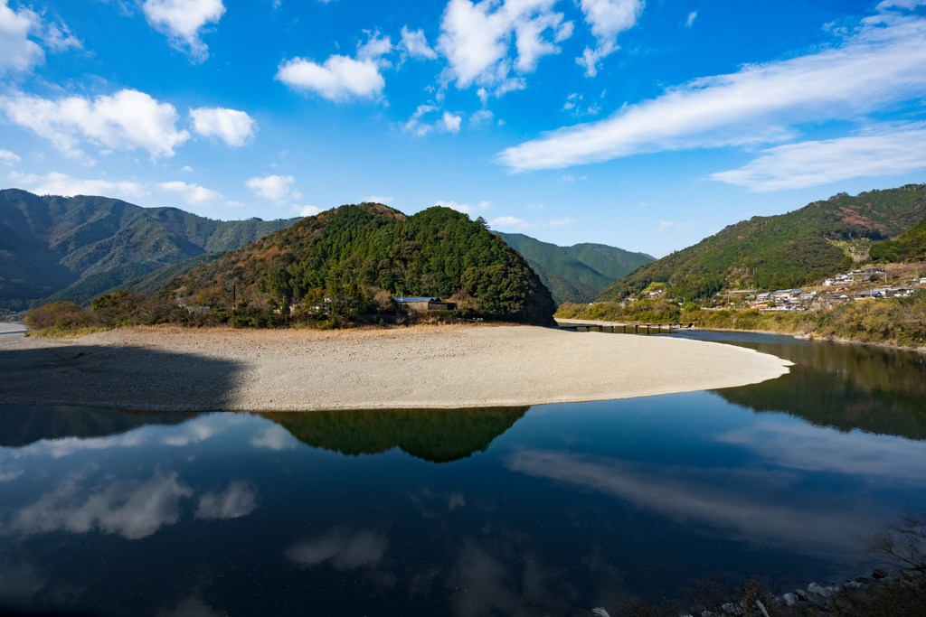 【四万十川の風景 13　大蛇行】