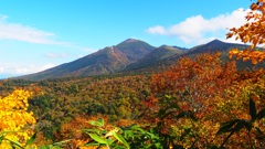 紅葉と岩手山