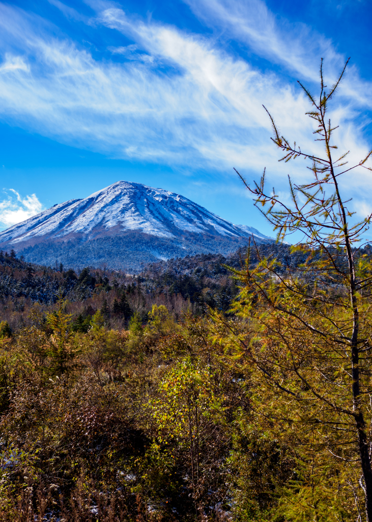 北から望む御嶽山