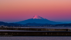 元旦の夕暮れ富士