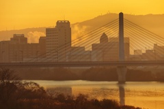 淀川朝景　城北大橋