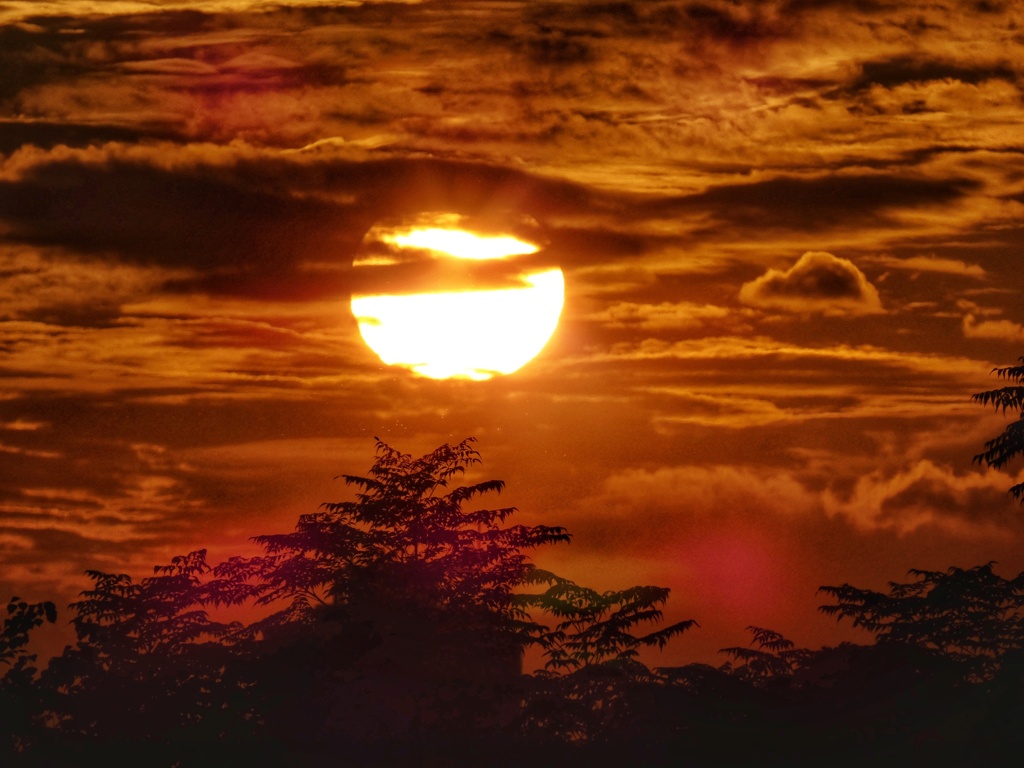 沈みゆく夕陽