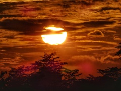沈みゆく夕陽