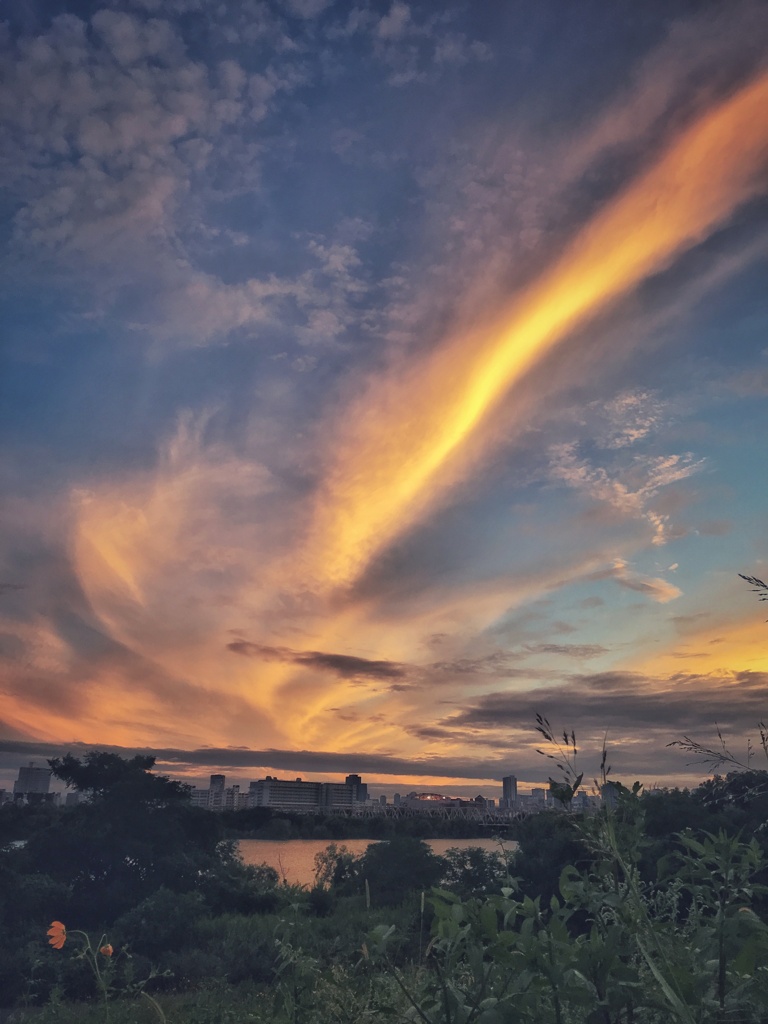 昨日（9月22日）の夕空