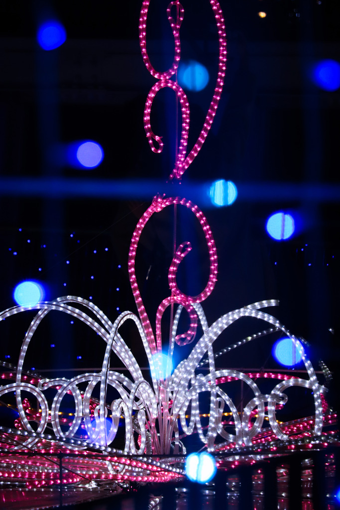 噴水のようなイルミ