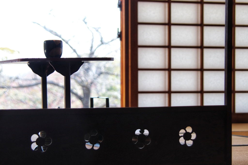 茶室にて