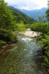 上高地を歩く